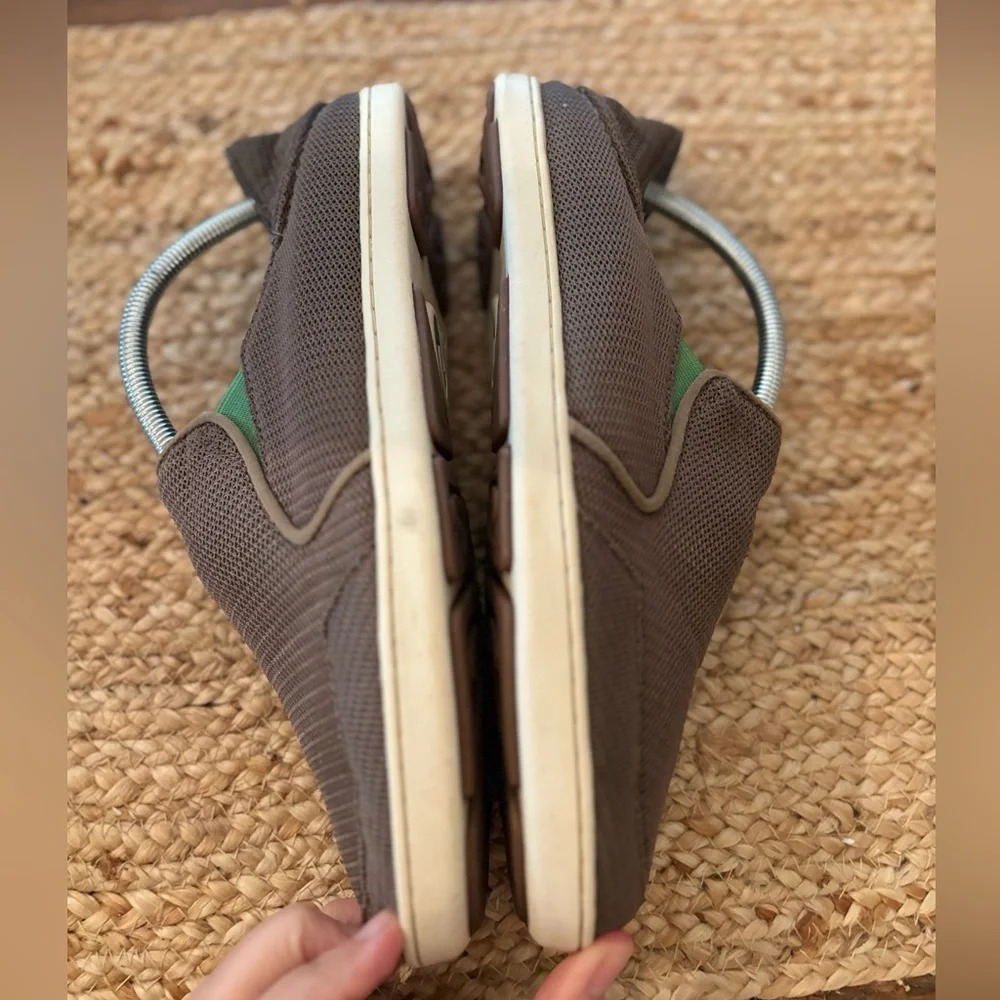 OluKai Nohea Mesh Mustang Lime‎ Peel Slip On Casual Mens size 9.5